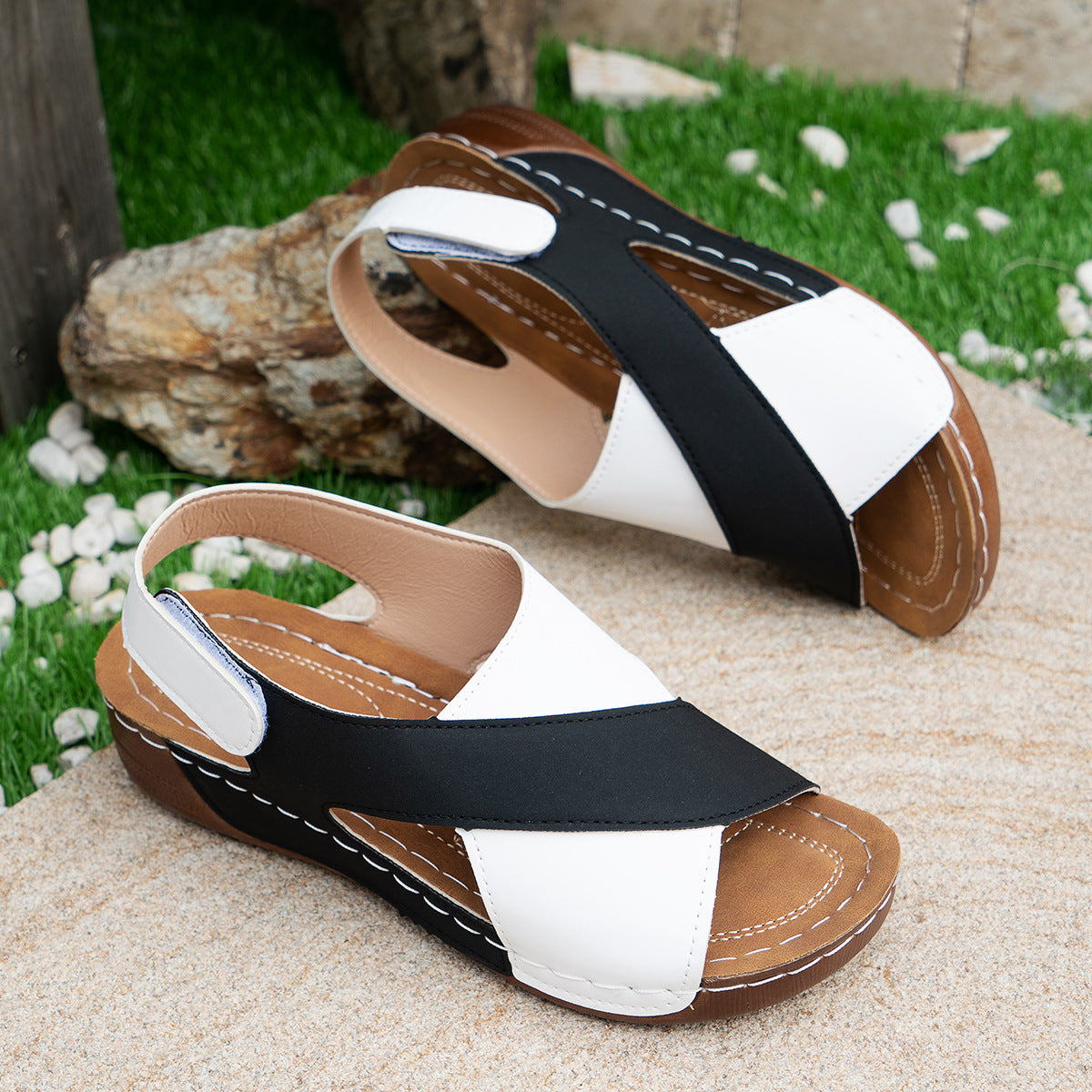 Tom Heger Ines™ - Woman Wedges Colorblock Sandals